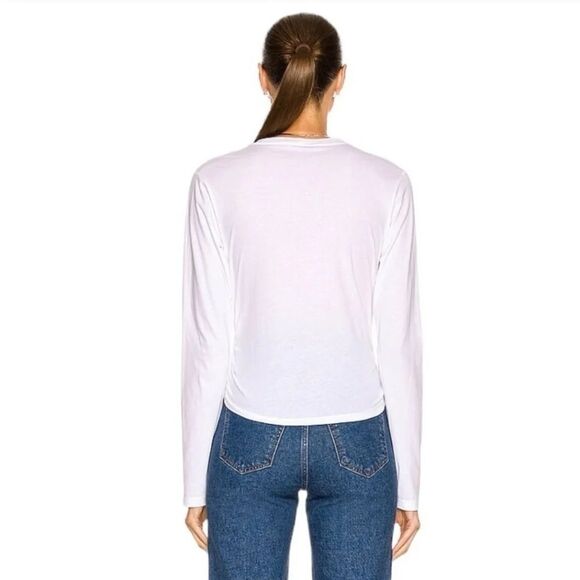 A.L.C. Jordan Faux Wrap Cotton White Long Sleeve Tee Size Small - Picture 2 of 10